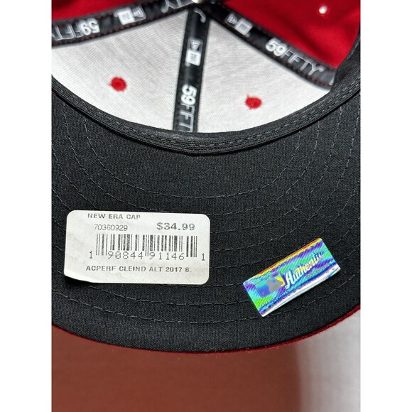 Cleveland Indians Hat New Era Guardians MLB Authentic 59Fifty 2017 70360929 NWT - Picture 5 of 7